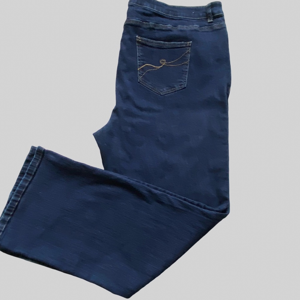 Jessica Womens Dream Fit Straight Leg 22Wx29"Med Denim Stretch Jeans-Sz-22W